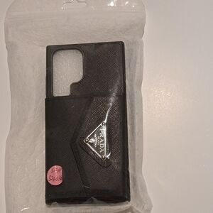 Prada Black Protective Phone Case for Samsung Galaxy S24 Ultra